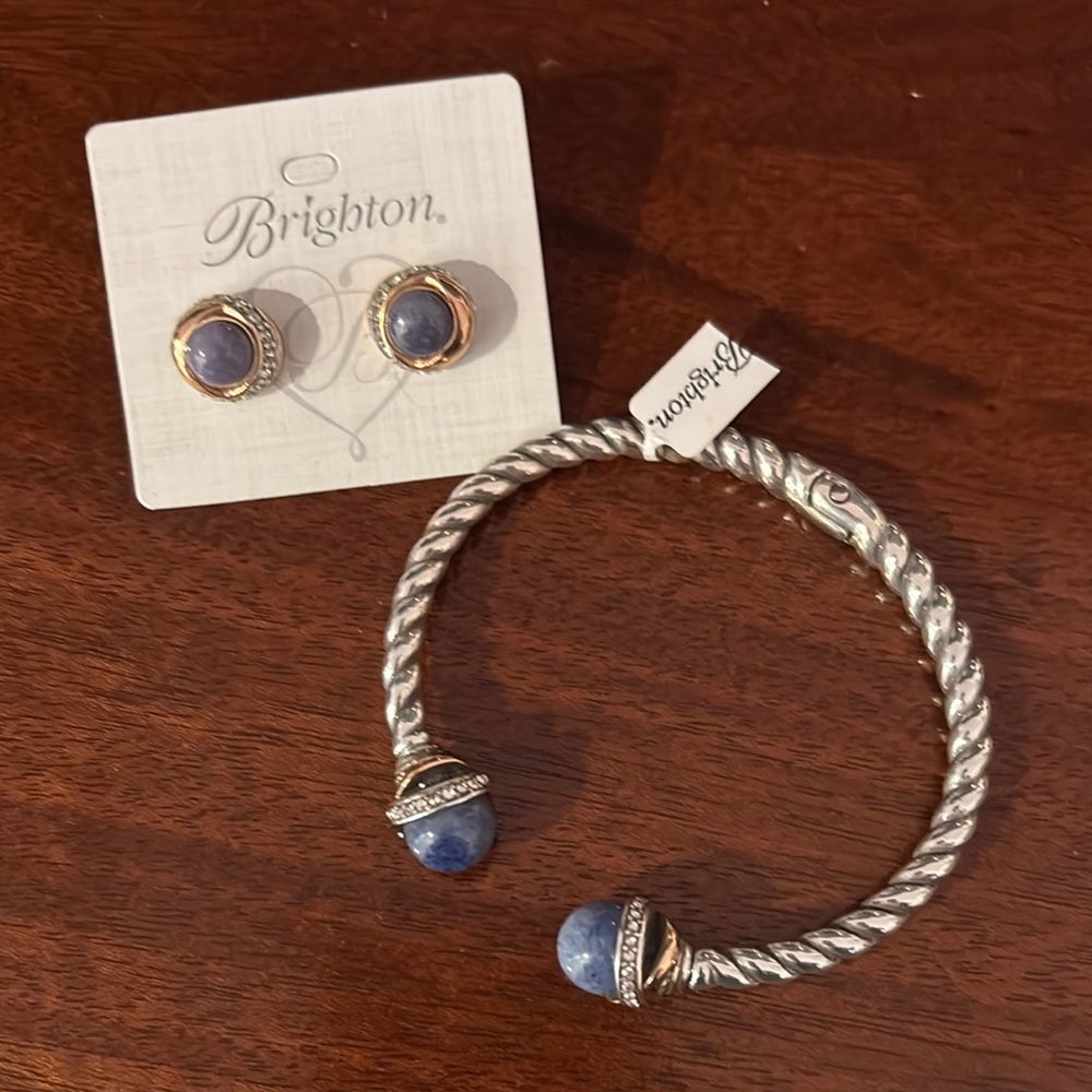Brighton Silver and Blue Bracelet
